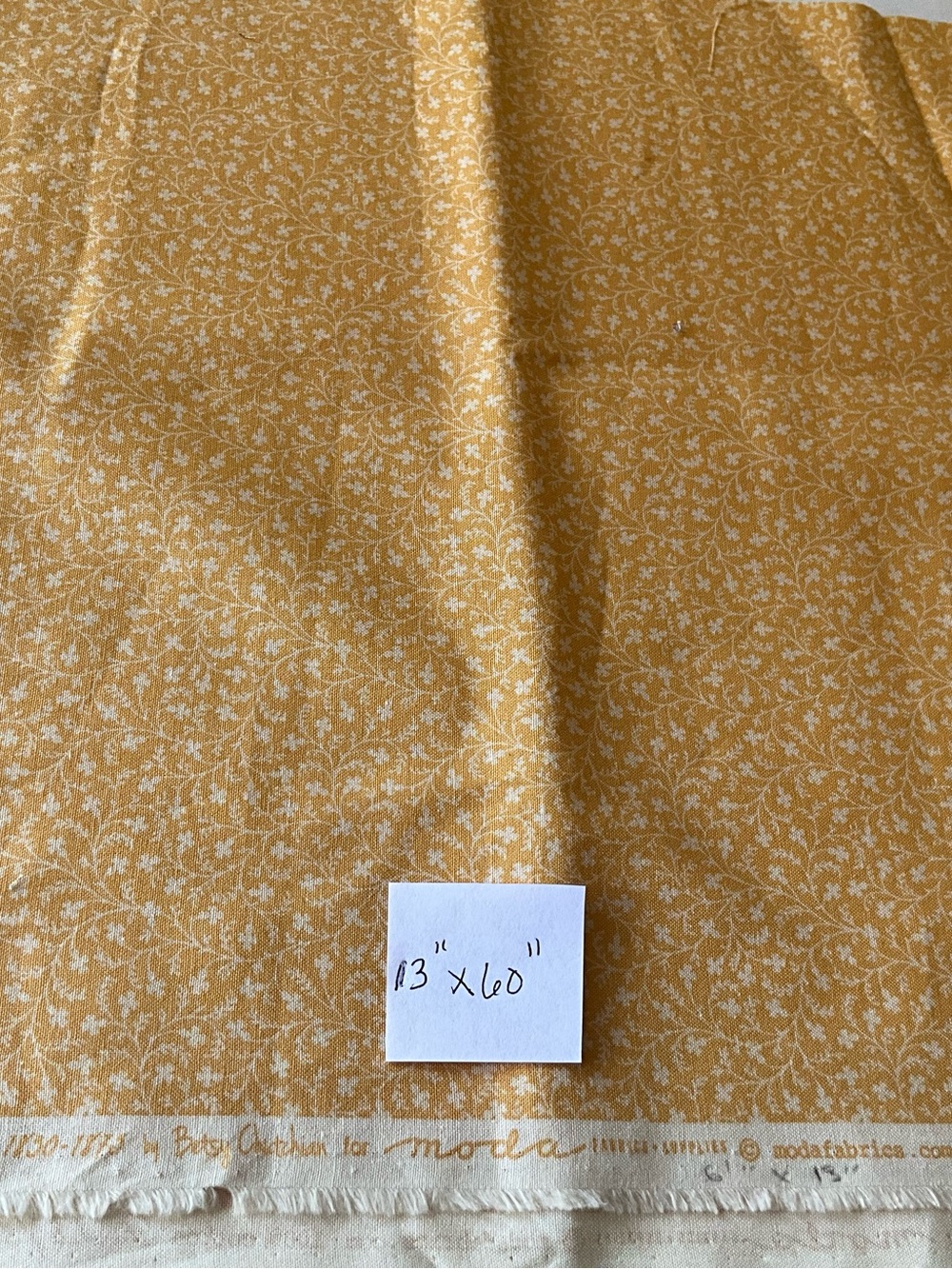 Quilting Sewing Crafts Fabric Lot Moda Pattern#31588 Yellow Brown Tan Cotton - Picture 2 of 8